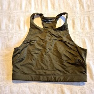 Outdoor Voices women's size Small olive green bra, no padding, EUC